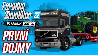 PRVNÍ DOJMY Z PLATINOVKY  Farming Simulator 22 Platinová Edice 01 [upl. by Elleinnod]