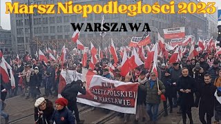 Marsz Niepodległości 2023  wspólna manifestacja dla niepodległej Polski [upl. by Ranjiv]