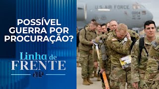 Estados Unidos envia 15 mil homens e poderoso arsenal naval para Israel  LINHA DE FRENTE [upl. by Potash]