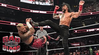 Cody Rhodes amp Roman Reigns vs The Bloodline Bad Blood 2024 highlights [upl. by Rexford]