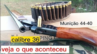 Disparando munição 44 na Espingarda calibre 36 será que dá certo [upl. by Yoshi]