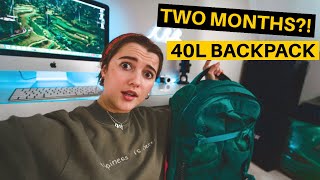 Whats in my 40L Osprey Backpack 🎒 2 Months Backpacking Asia [upl. by Marelda]