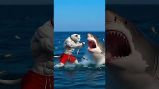 quot🐾 Kitten Overboard 🐱🚨 Brave Dad Cat Battles a Shark to Save His Little One 🦈💥catshorts cat sad [upl. by Jenna355]