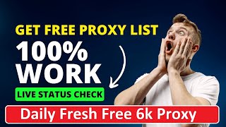 How to get Free Proxy List That 100 Working  Check Proxy Live Status [upl. by Eeldarb84]