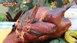 Texas Pecan Smoked Turkey with BourbonHoney Glaze  How to Smoke Turkey on the Pit Barrel Cooker [upl. by Rianon]