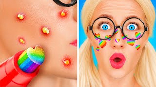 EXTREMES MAKEOVER VON NERD ZU LIEBLING  SoftGirl vs RichGirl TikTok BeautyHacks von 123 GO [upl. by Aillimac]