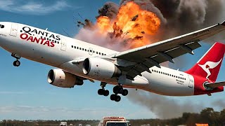 Qantas Air A380 engine failureamp explosion on Airport  GTA5 [upl. by Orodisi741]