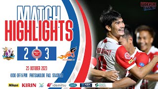 HIGHLIGHT REVO LEAGUE CUP 20232024 PHITSANULOK FC 23 BANGKOK FC [upl. by Gladys]