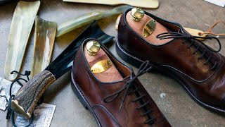 Cedar Shoe Trees How To Avoid Creasing In Dress Shoes And More  QampA 14  Kirby Allison [upl. by Eilsehc499]