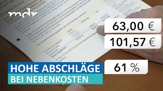 Steigende Nebenkosten  Vermieter erhöhen Vorauszahlungen  Umschau  MDR [upl. by Pouncey731]