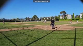 Eric Proctor Encinal High School fields a groundball for an out vs San Lorenzo [upl. by Zetnod]