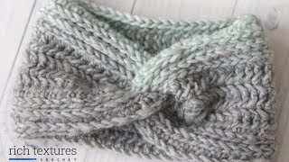 Glacier Ear Warmer Crochet Pattern [upl. by Toms]