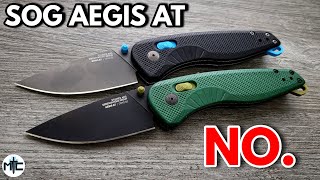 SOG Aegis AT Folding Knife  Overview and Review [upl. by Enrobyalc]