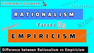 Rationalism vs Empiricism philosophy [upl. by Sheply]