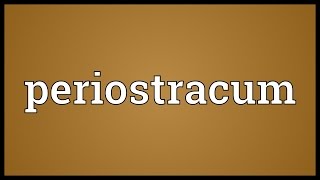 Periostracum Meaning [upl. by Nikolaus507]