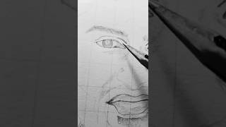 Easy pencil drawinggrid methodvijay deverakonda✍️artline pencil drawing [upl. by Alvera]