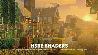 HARRINGTON SHADERS  HSBE   For Mcpe 117 [upl. by Ailb]