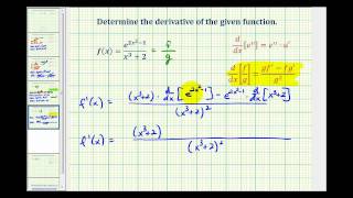 Ex 4 Derivatives Involving the Exponential Function with Base e and the Quotient Rule [upl. by Hook]