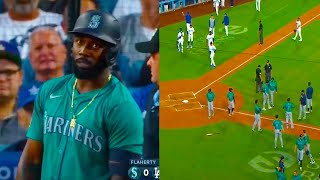 Benches Clear After Randy Arozarena Hit by Pitch from Jack Flaherty  Mariners vs Dodgers Highlights [upl. by Glynda1]