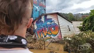 09282024 Asheville NC  Extreme Flood Waters  Looters  Floating Debris [upl. by Demahom503]