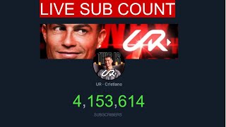 UR · Cristiano Ronaldo YOUTUBE CHANNEL  LIVE SUB COUNT [upl. by Elicia346]