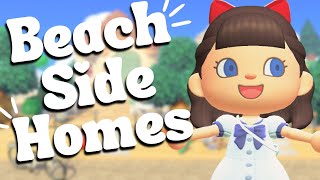 Beach Side Vacation Homes  British Coastal Summer Tropical Island  Animal Crossing New Horizons [upl. by Ariew]