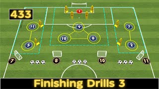 Finishing Drills  Football 433 Formation [upl. by Assenal]