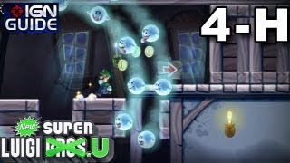 New Super Luigi U 3 Star Coin Walkthrough  Frosted Glacier Ghost House PeekaBoo Ghost House [upl. by Alvera]