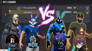 WHITE 444 RUOK FF VS RAISTAR RIGADA  2VS2 THE LEGENDS ARE BACK [upl. by Atwater810]