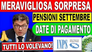 🚨PAGAMENTO PENSIONE SETTEMBRE Tutte le Date Ufficiali Per Pensioni [upl. by Gan]