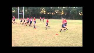 Defensive line Drill Rugby League [upl. by Annahoj976]