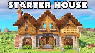 Minecraft Starter House Tutorial How to Build [upl. by Hilar]