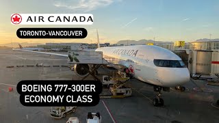 Vuelo de Toronto a Vancouver  Air Canada economy class  B777300ER [upl. by Lewert432]