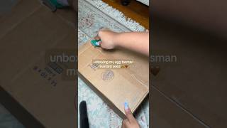 unboxing my mustard seed tasman ugg slippers shorts uggboots [upl. by Naamann]