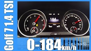 VW Golf 7 14 TSI 0184 kmh DSG NICE Acceleration Test [upl. by Kissie244]