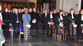 Mme Louise NZANGA RAMAZANI Consule Générale de la RDC à Anvers Invitée dhonneur au Te Deum 2016 [upl. by Ellora390]