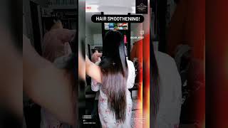 smoothing salon rebonding smoothingkeratin haircut creambath haircolor coloring [upl. by Beller]