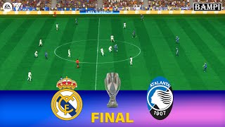 Real Madrid vs Atalanta  UEFA Super Cup 2024 Final  Ft Mbappe Vinicius  FC 24 Gameplay [upl. by Dnalyaw]