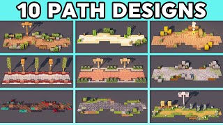 10 Must Know Minecraft Path Designs Tutorial [upl. by Idissac]