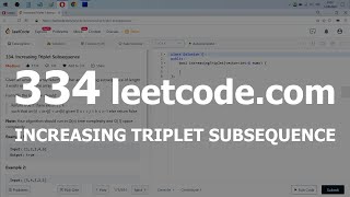 Разбор задачи 334 leetcodecom Increasing Triplet Subsequence Решение на C [upl. by Lesde]