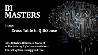 Cross Table in QlikSense [upl. by Einnoj683]