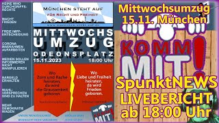 SpunktLIVE  15112023  München MSA Mittwochsumzug MUC1511  1800 Uhr [upl. by Eniamsaj]