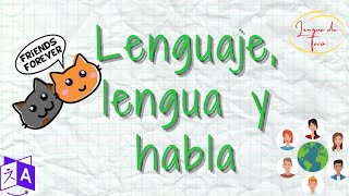 Diferencias entre Lenguaje Lengua y Habla [upl. by Ras]