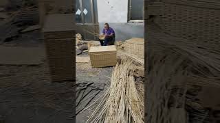 Willow Coffin Traditional basket weavers craft the casket by handroconlycoffin everecoffin [upl. by Gilly]