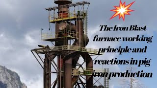 The Iron blast furnace working principle and reactions in pig iron production [upl. by Perpetua]