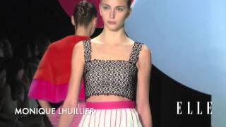 Monique Lhuillier New York Fashion Week primavera verano 2016  Elle España [upl. by Otrevlig]