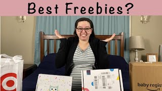 Comparing 4 Baby Registry Welcome Boxes Haul  Reviews [upl. by Nallaf58]