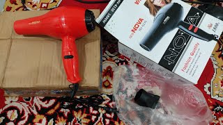 NOVA Hair Dryer Unboxing and Review video [upl. by Anrat]