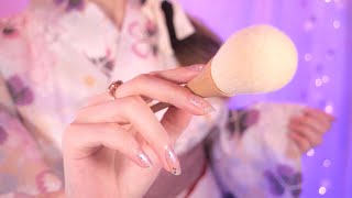 ASMR Soft amp Calm 😴 Close up Ear to Ear Whispering amp Hand Movements Face Brushing for Sleep [upl. by Irv]