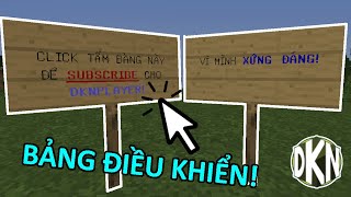 Tạo TẤM BẢNG ĐẶC BIỆT làm mọi thứ khi CLICK VÀO  Minecraft [upl. by Daune57]